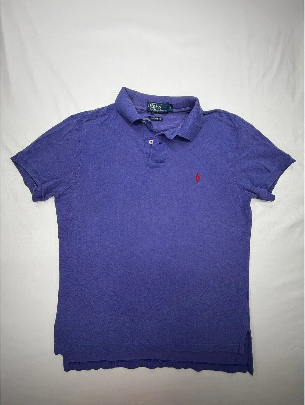 Polo Ralph Lauren Men's Polo Shirt Collared Custom Fit Size Medium Purple